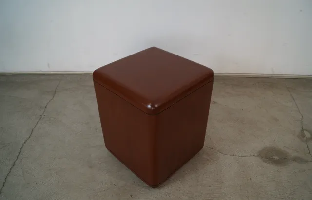 1970’s Midcentury Modern Walnut Pedestal Side Table Stand