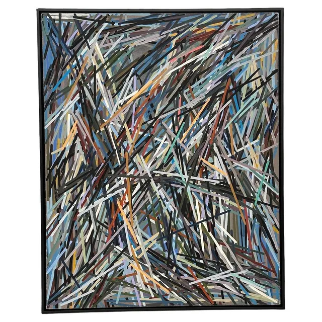 "Clune" by Charles Arnoldi – 1978 Signed Abstract Acrylic on Canvas, Original American Modern Art