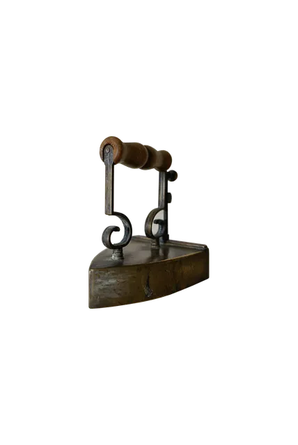 Brass Slug Iron with Wooden Handle, c. 1880 - 1900