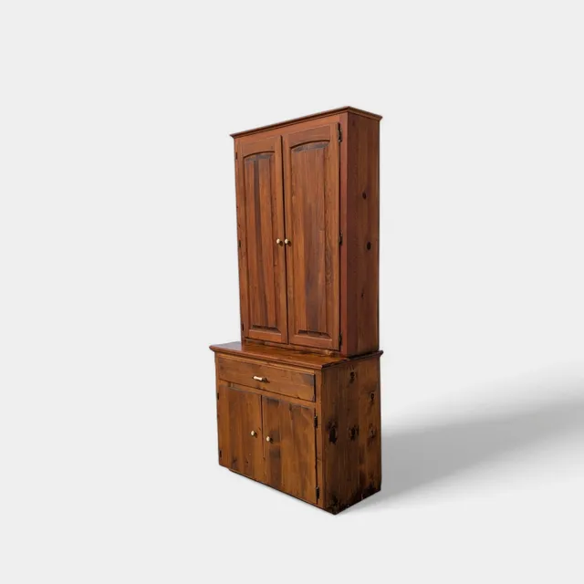 Antique Rustic Cupboard Hutch