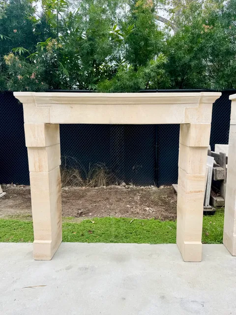 Antique Limestone Fireplace FPAN.1242