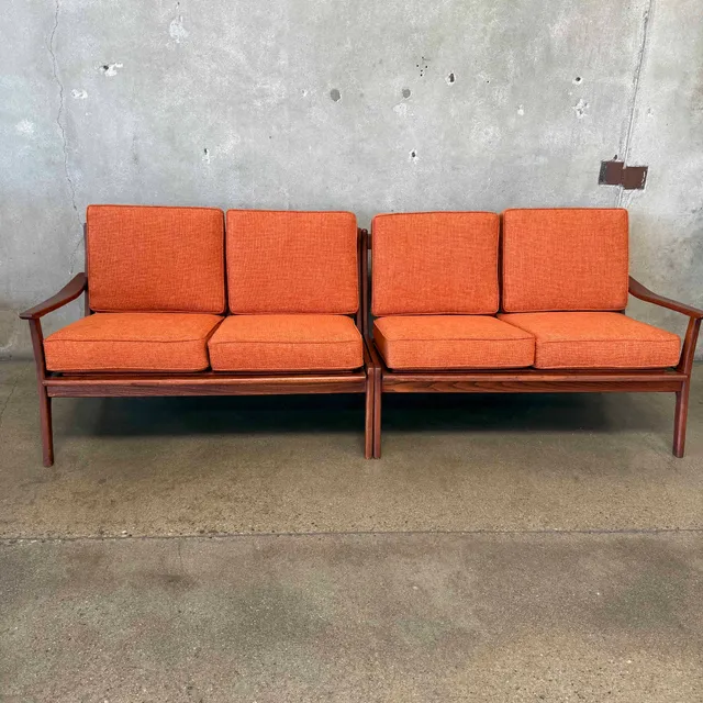 Mid Century Modern 2 Piece Sofa Set