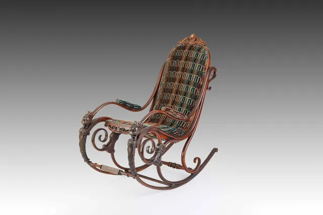 The Lioncourt Rocker | Antique Walnut Rocking Chair