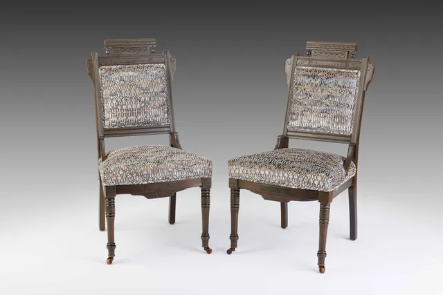 The Caligo Twins | Pair of Antique Eastlake Side Chairs