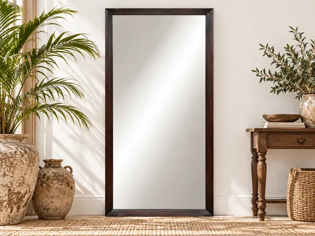 Large Elegant Vintage Rosewood Mirror