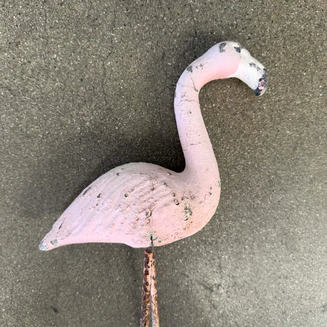 Vintage Cement Flamingo - Small