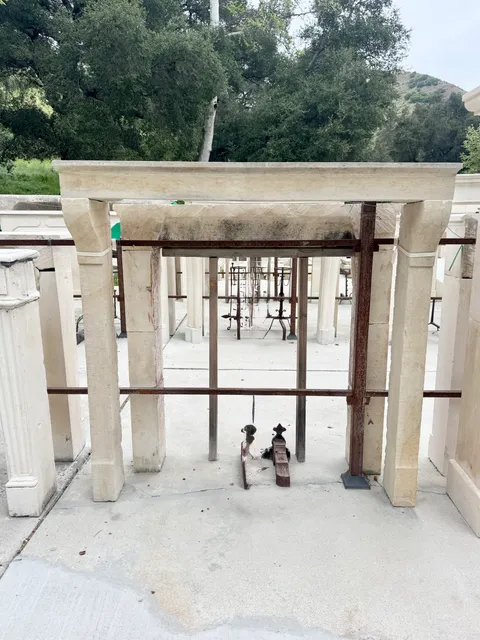 Antique Limestone Fireplace FPAN.1226