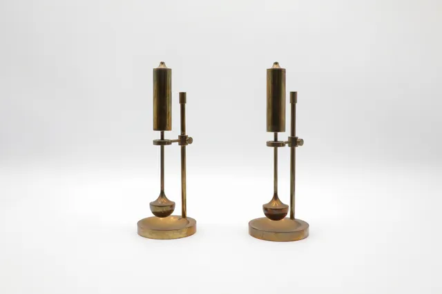 Pair of Danish Gyroscopic "Copenhagen" Candle Holders by Ilse D. Ammonsen