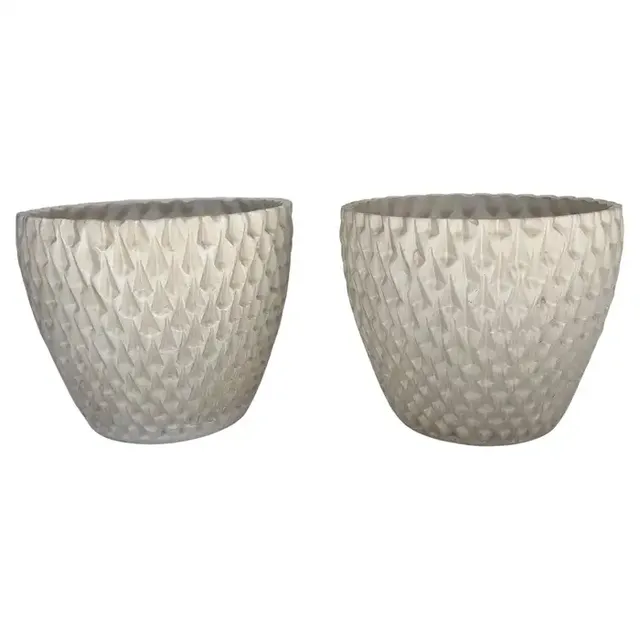 Pair of Ceramic “Phoenix-1” Architectural Planters by David Cressey