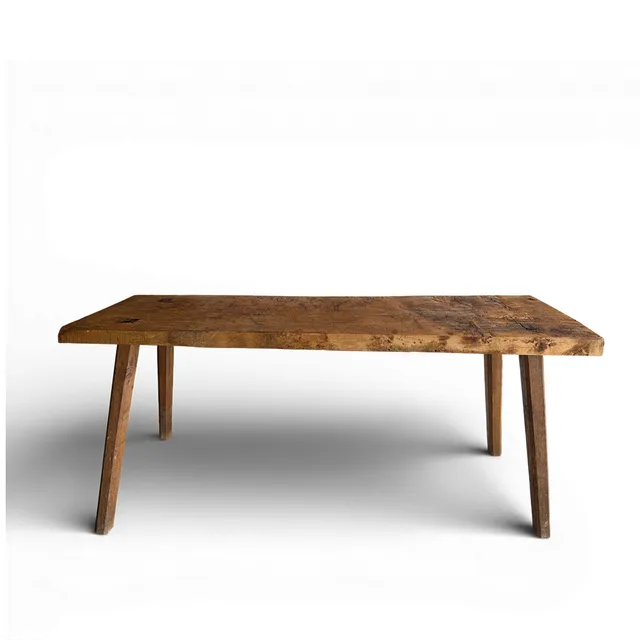 Antique Oak Butcher Block Console