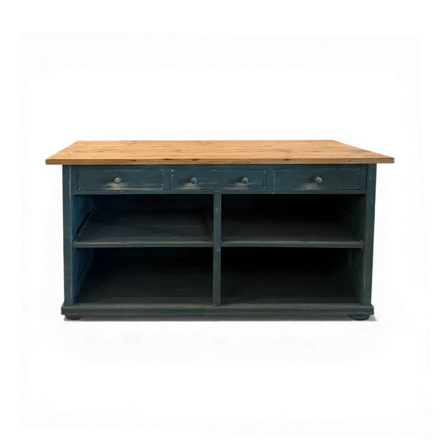 Vintage Counter with Wooden Pulls