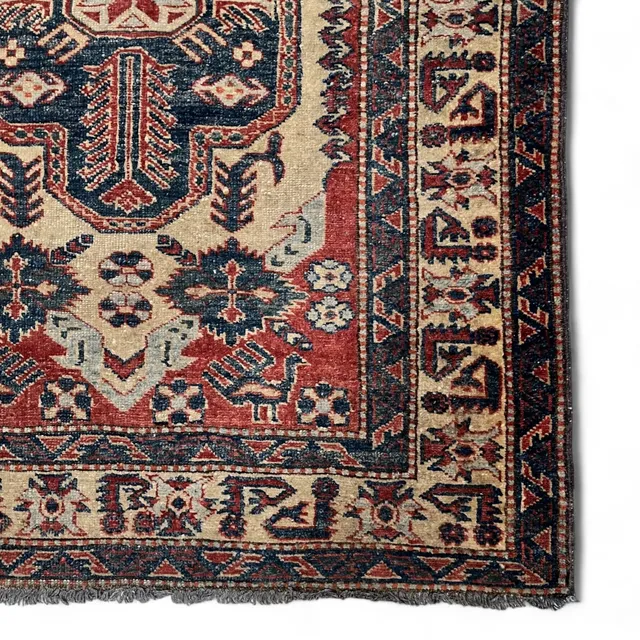 Vintage Caucasian Rug • 3'3" x 4'10"