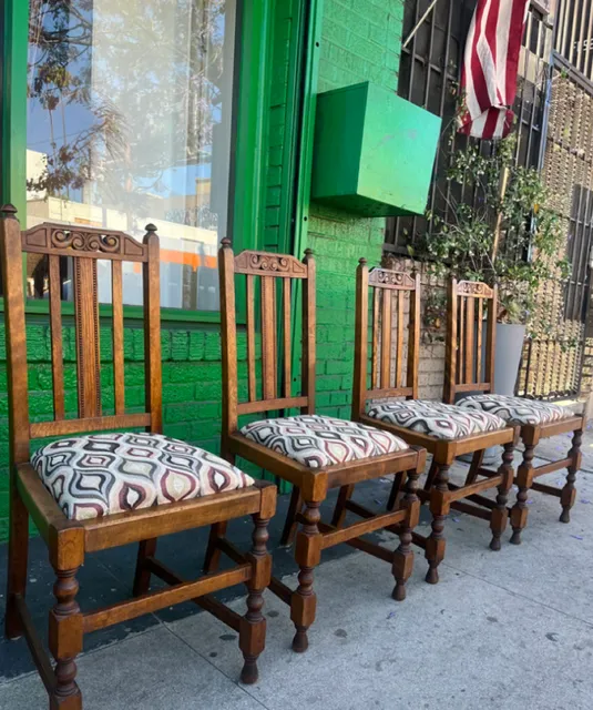 Oak Hold | Set of Four 1920s Oak Dining Chairs