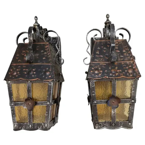 elegant pair of 1960's outdoor/indoor sconces
