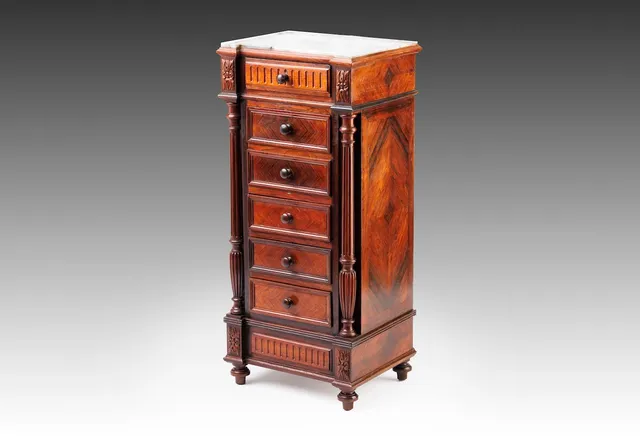 The Chamber Reliquary | Antique Marble-Top Nightstand