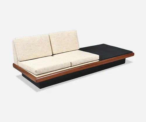 Adrian Pearsall Platform Sofa w/ Slate Stone Side Table for Craft Associates