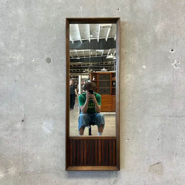 Mid Century Modern "Tower Suite" Rosewood & Walnut Mirror by Lane C. 1960s