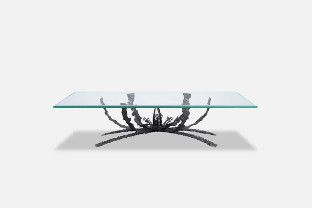 Mid-Century Modern Brutalist Bronze Coffee Table by Daniel Gluck