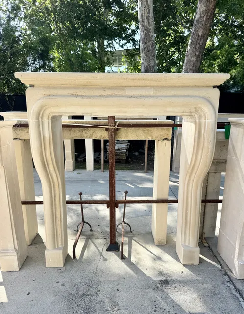 Antique Limestone Fireplace FPAN.1206