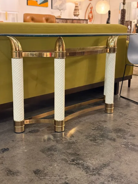 Vintage Tommaso Barbi Faux Tusk Console Table
