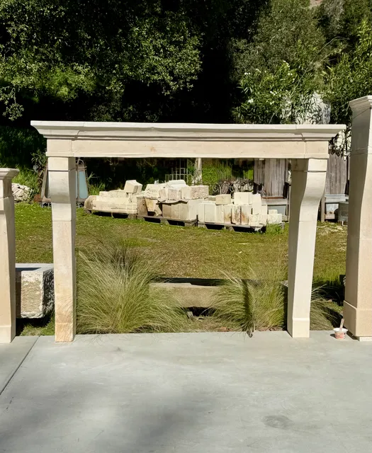 Antique Limestone Fireplace FPAN.1230