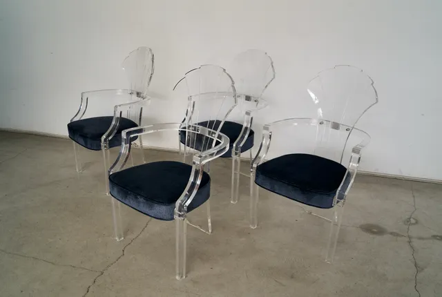 1980’s Art Deco Lucite Dining Chairs
