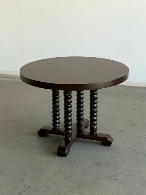 Vintage Bobbin Leg Round Dining Table