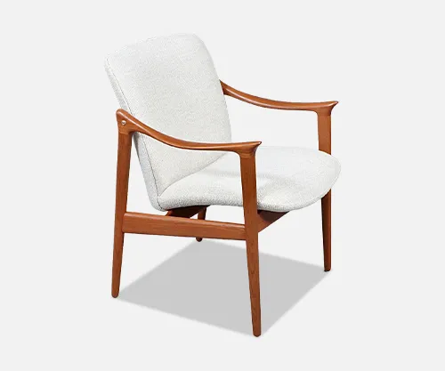 Fredrik Kayser Sculpted Teak Armchair for Vatne Mobelfabrikk