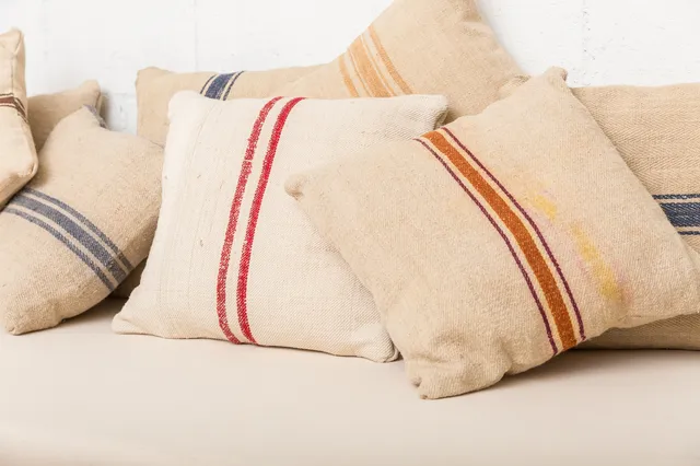 Vintage Grain Sack Pillows
