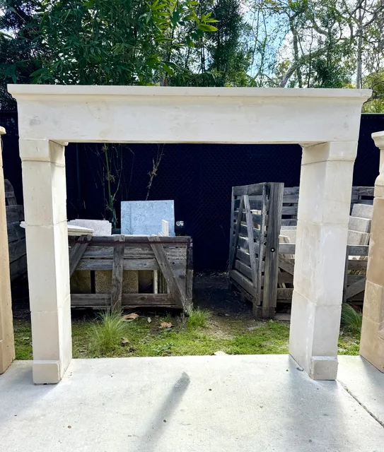 Antique Limestone Fireplace FPAN.1245