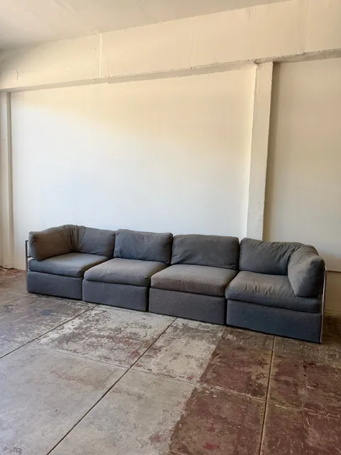 1977 Milo Baughman for Thayer Coggin Chrome Frame Modular Sofa