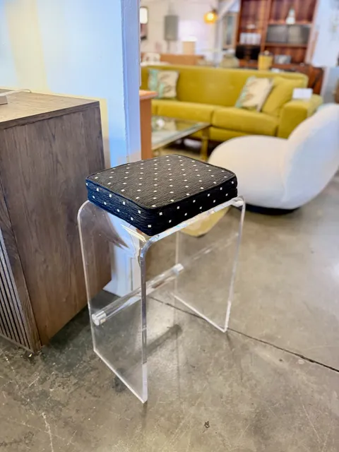 Vintage 1980s Lucite Barstool By Graphus