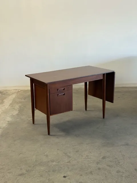 Danish Arne Vodder Style Teak Drop-Leaf Desk