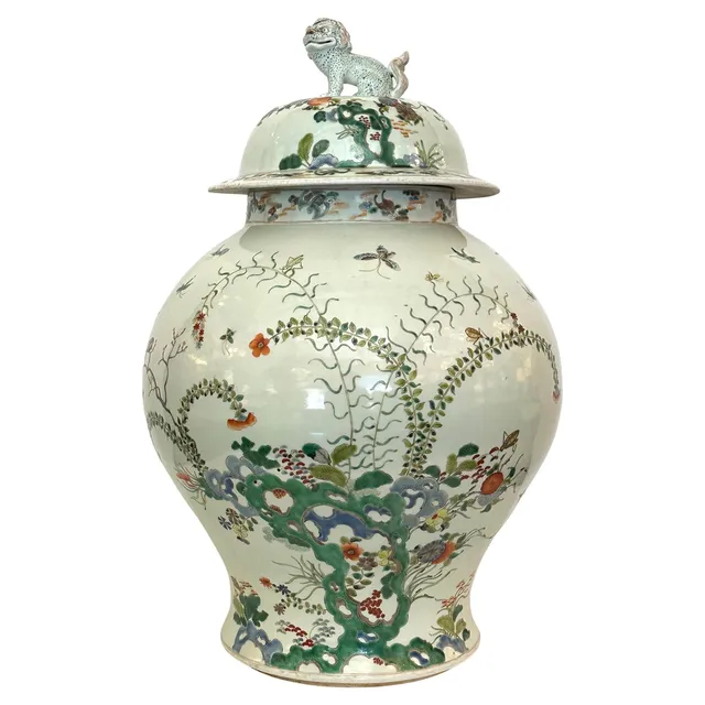 Grand Scale Chinese Republic Period Porcelain Covered Jar