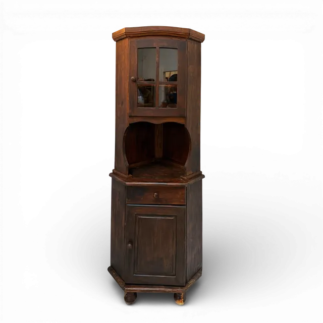 Vintage Wooden Corner Cabinet