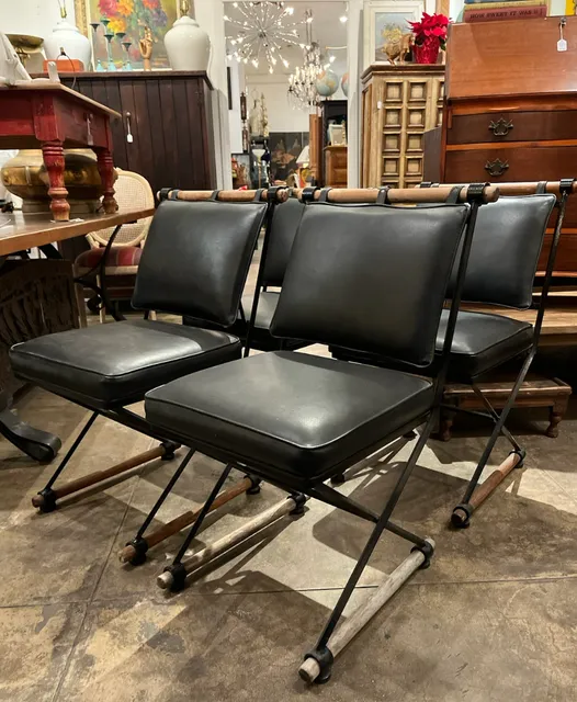 Seated Pilates | Set of 4 1960s Wrought Iron Chairs by Cleo Baldon