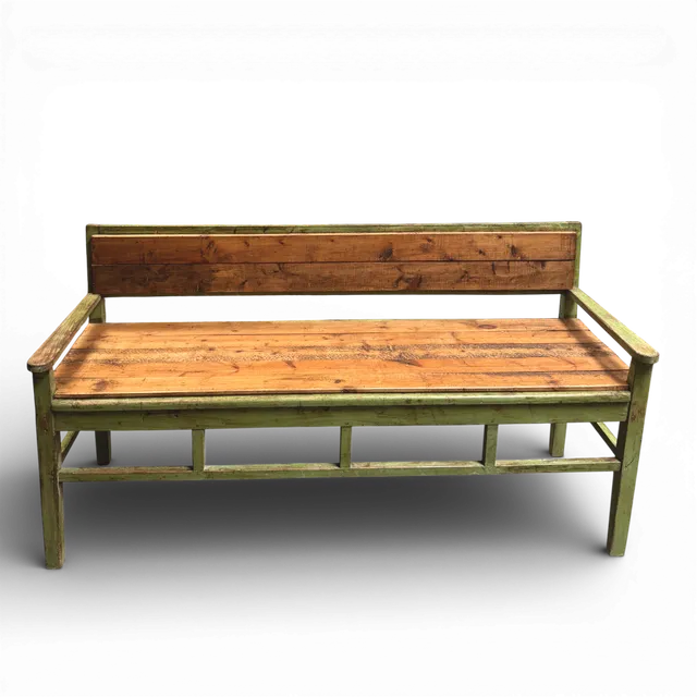 Vintage Mid-Century Rustic Bench