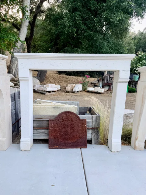 Antique Limestone Fireplace FPJM.1252