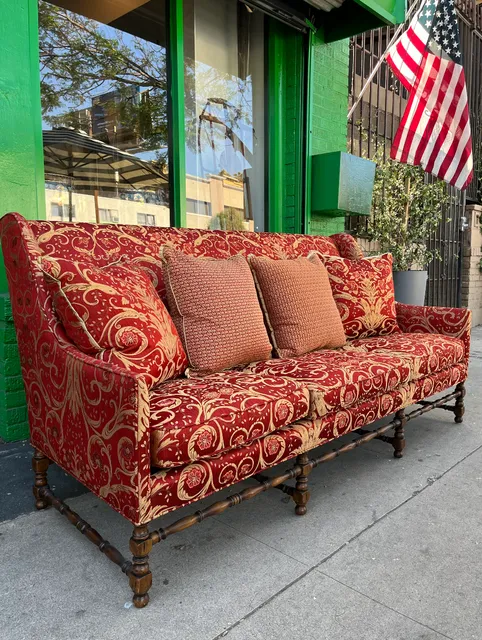 Plebian Gossip | Vintage Traditional High Back Sofa