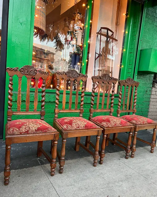 Can't Stop Me | Set of Four Victorian Oak Arm Chairs