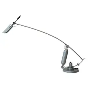 German Satin Aluminum Post Modern “Tenza” Desk Lamp by Archim Bredin for Bruck