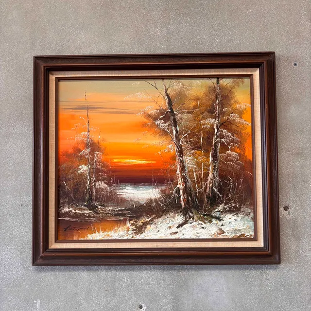 Vintage Oil Landscape Painting
