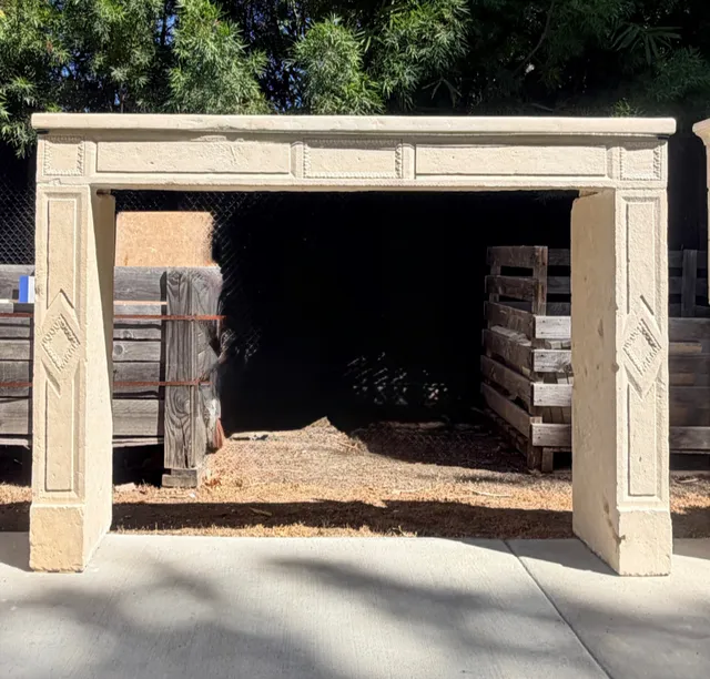 Antique Limestone Fireplace FPJM.1254