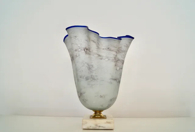 1960’s Italian Murano & Marble Lamp