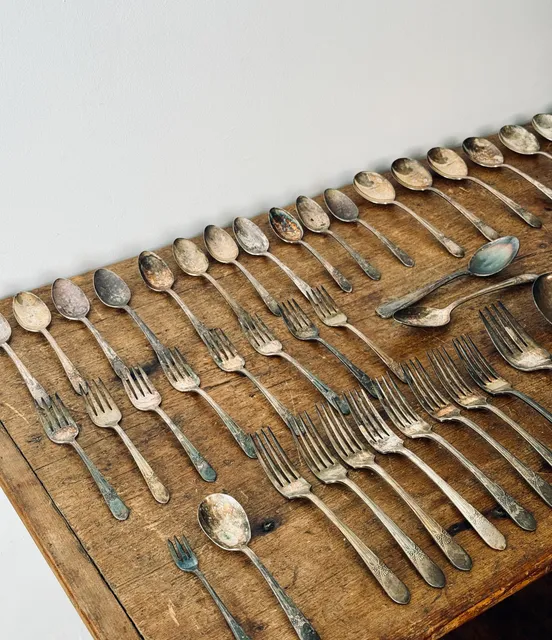 Silver Plated Flatware Set