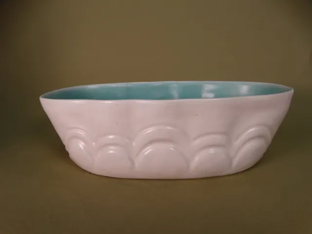 Winfield Pasadena #125 Deco Bowl in Blush And Turquoise 1930s CA2509