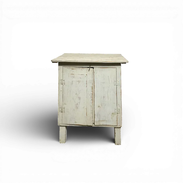 Vintage White Wood Cabinet