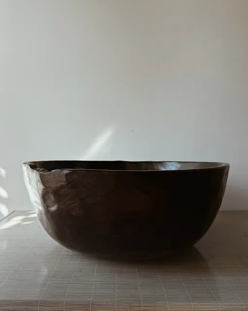 Monumental Wood Carved Bowl
