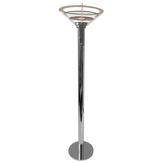 Chrome and Acrylic Torchere by Fredrick Ramond