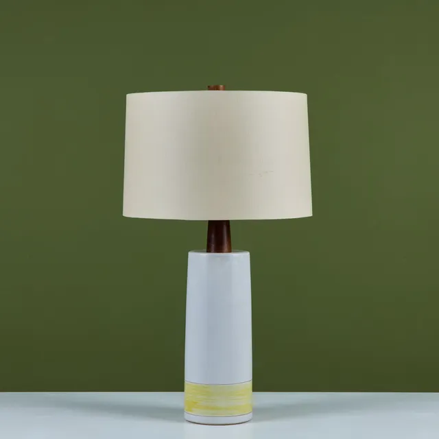 Gordon and Jane Martz Large Scale Two Tone Ceramic Table Lamp